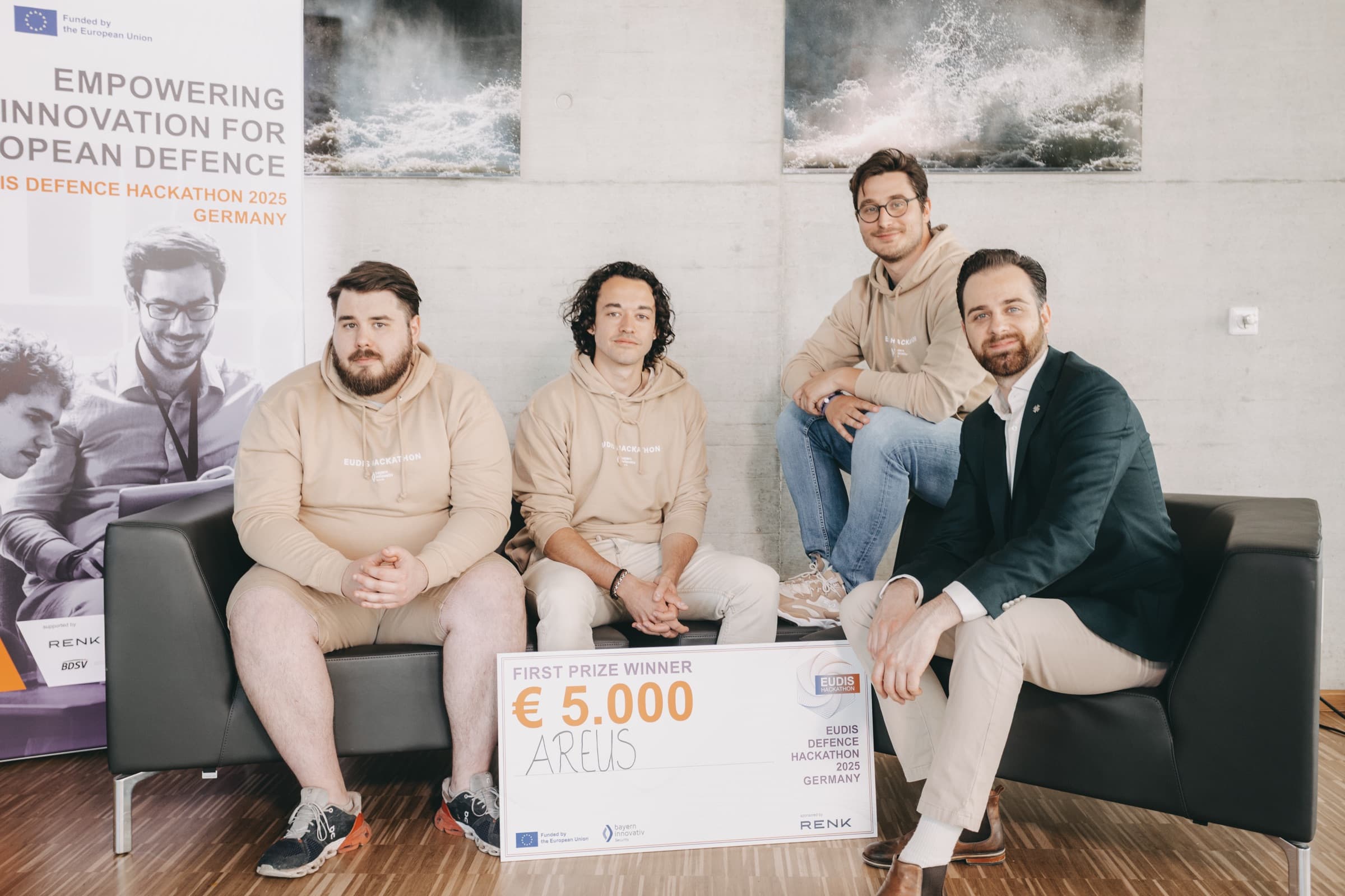 Winning team at EUDIS Hackathon.